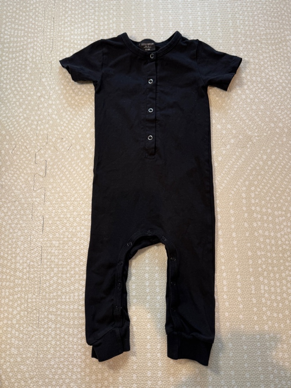Little Bipsy Black Short-Sleeve One-Piece
